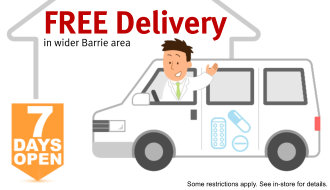 free prescription delivery in wider Barrie area